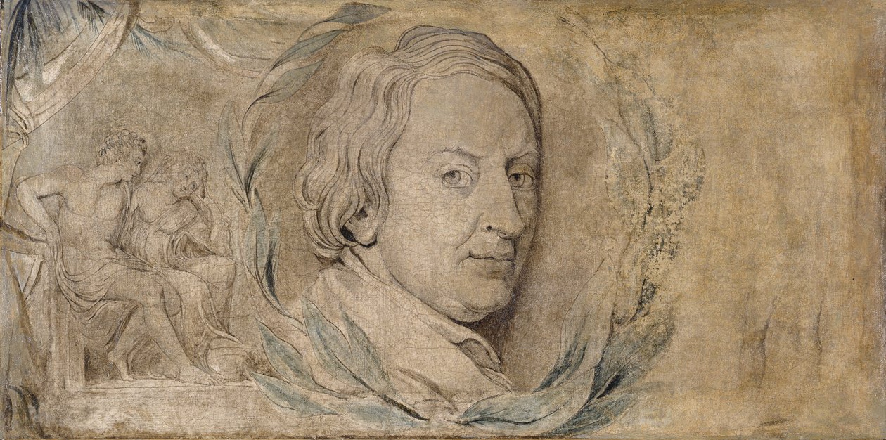 John Dryden, ca. 1800 (tempera på lærred) af William Blake