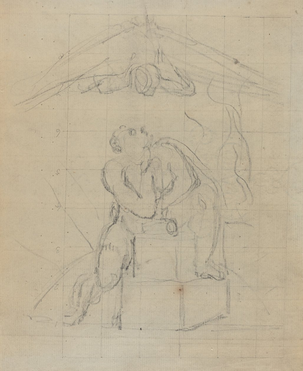 Los og hans spøgelse [verso] af William Blake