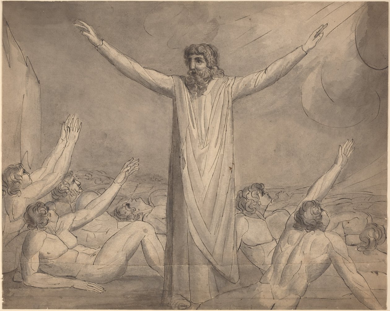 Moses standser plagen () [forsiden] af William Blake