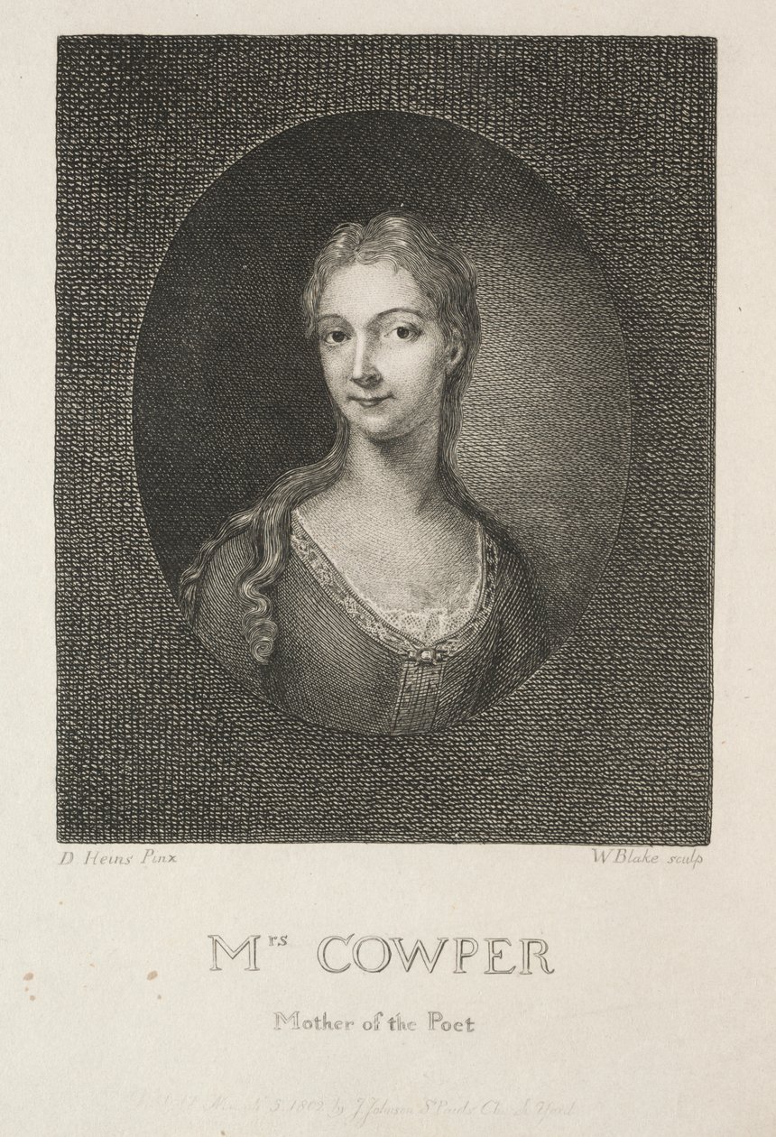 Fru Cowper, digterens mor af William Blake