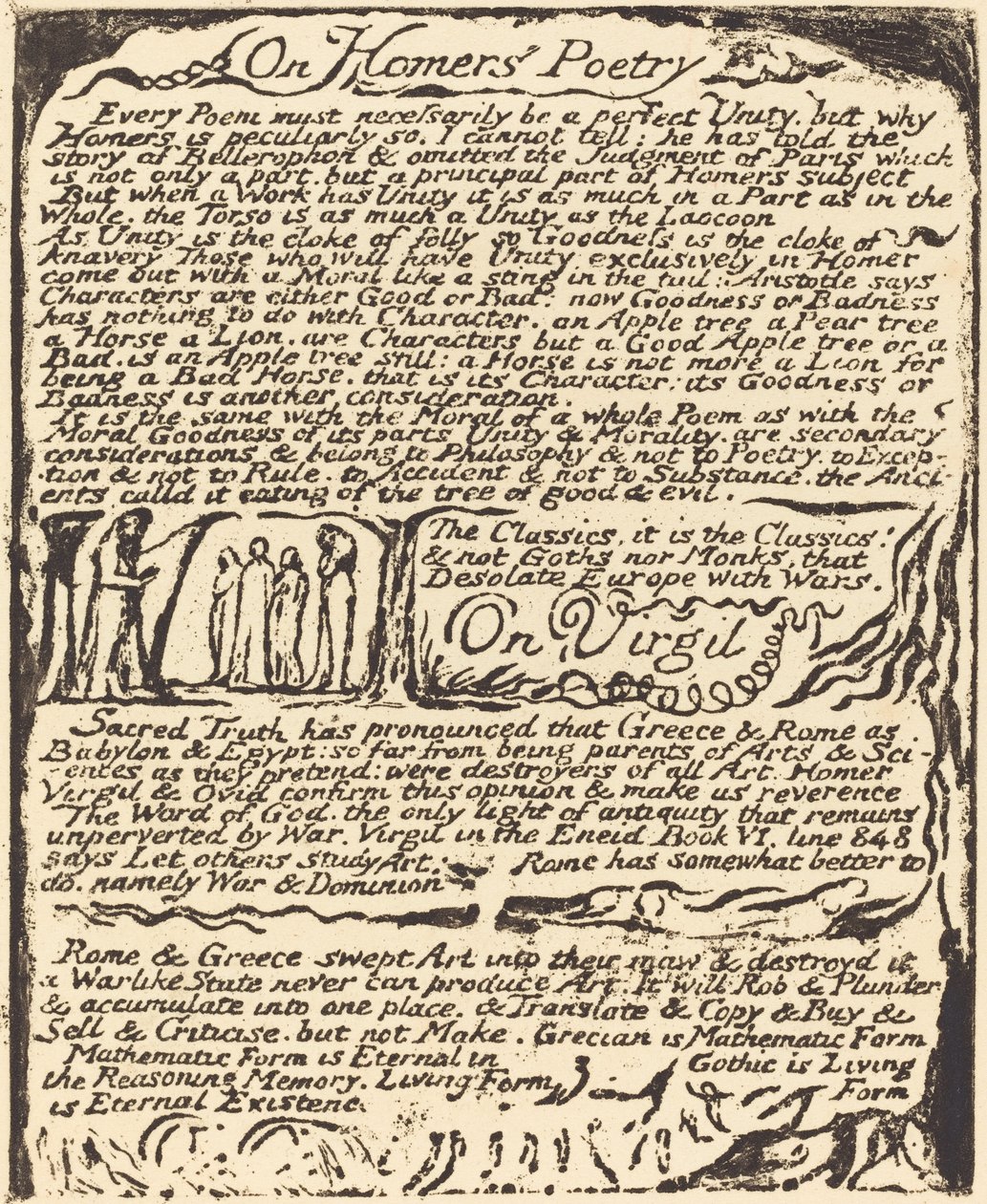 Om Homers digtning og om Virgil, 1822. af William Blake