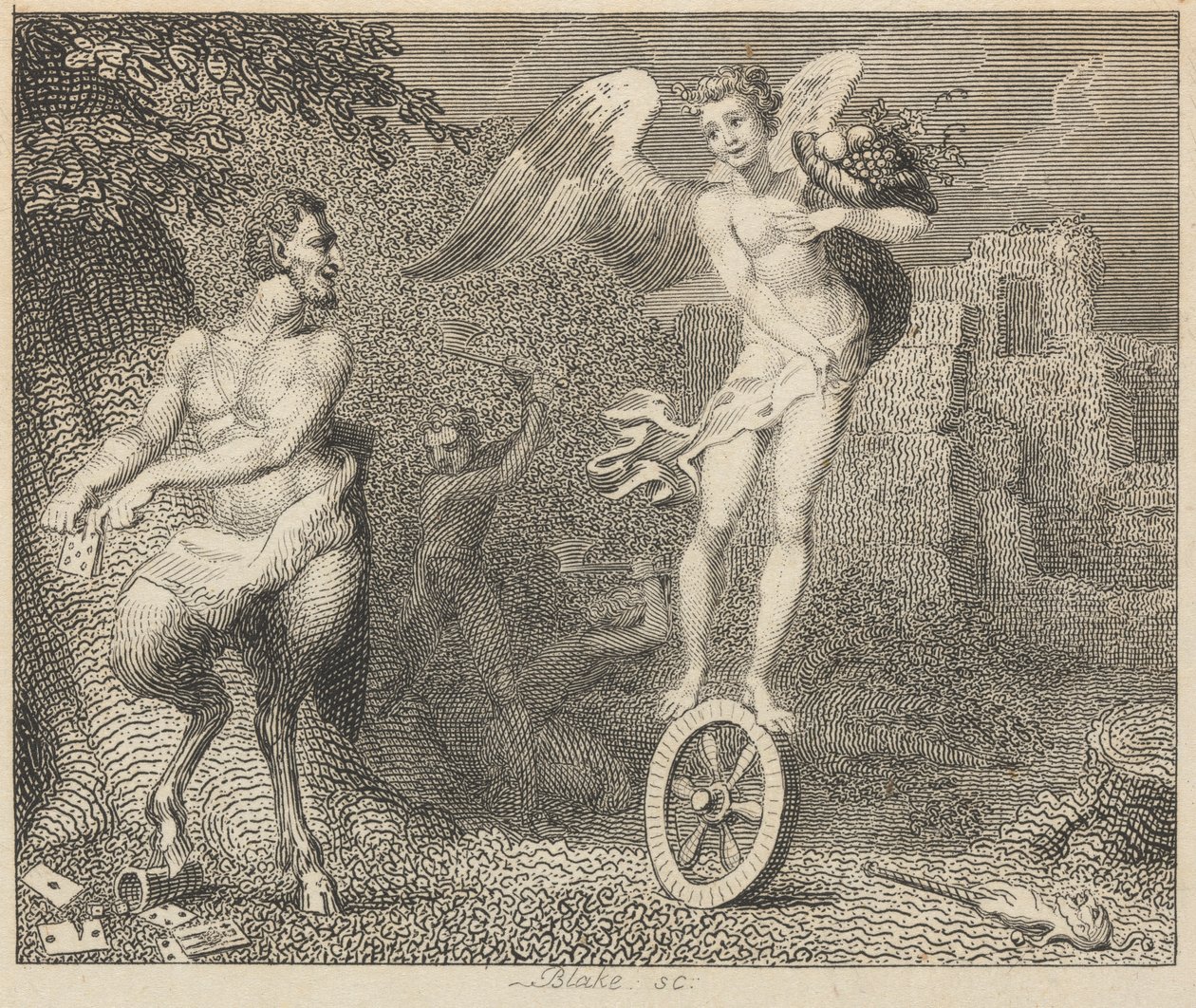 Pan og Fortune af William Blake