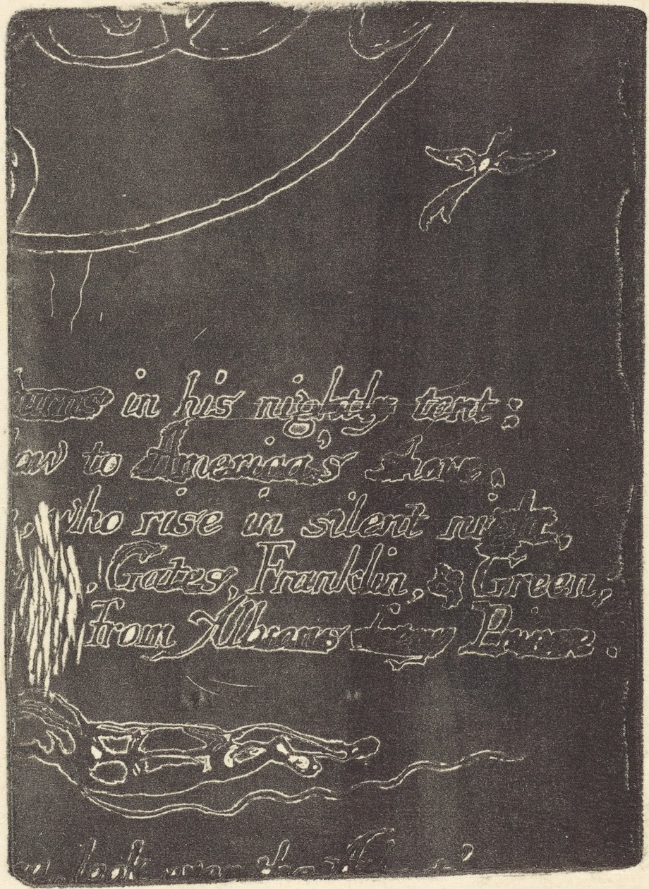 Gentryg fra fragment af annulleret plade til "A Prophecy" af William Blake