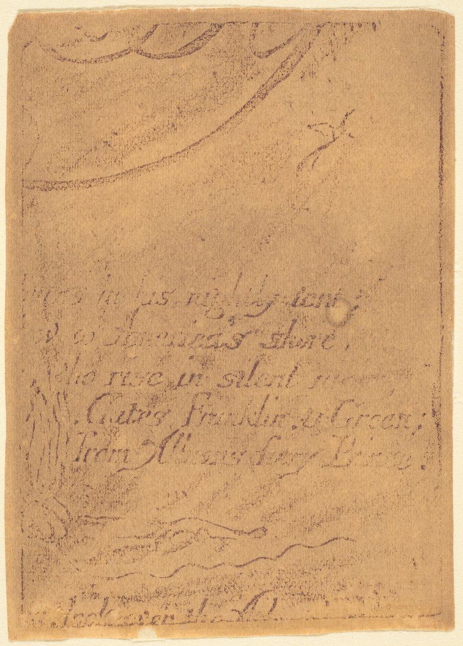 Neudruck von Fragment einer stornierten Platte für "Eine Prophezeiung" af William Blake