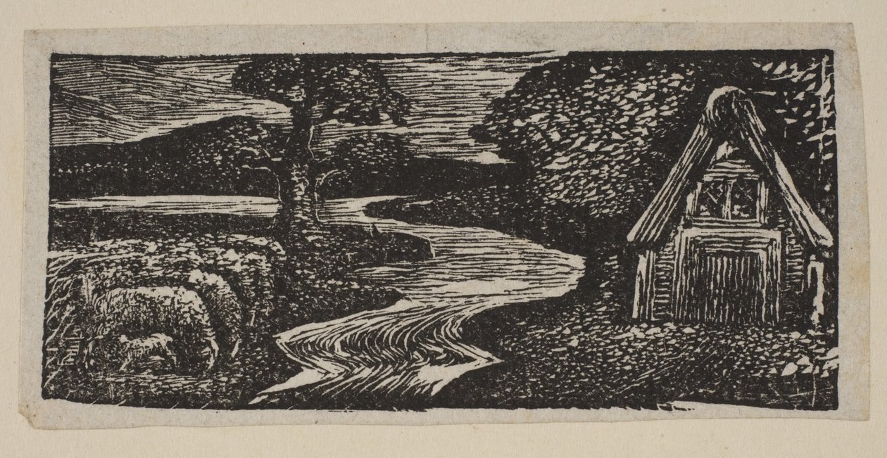 Sabrinas Silvery Flood, fra Thorntons Pastorals of Virgil, 1821. af William Blake