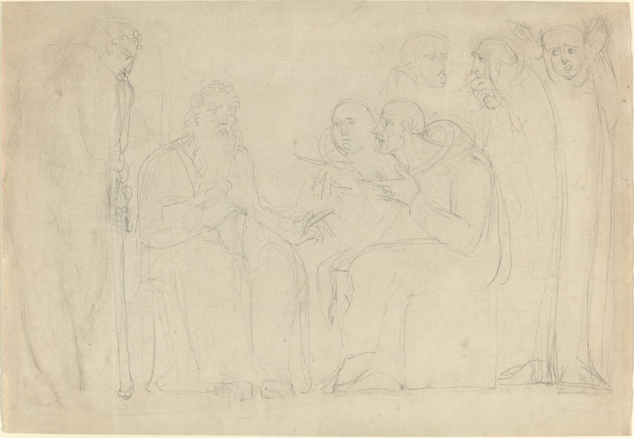 Sankt Augustin omvender kong Ethelbert af Kent af William Blake