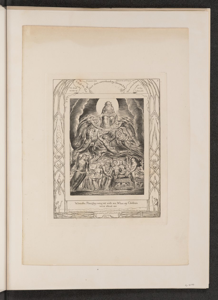 Satan foran Guds trone af William Blake