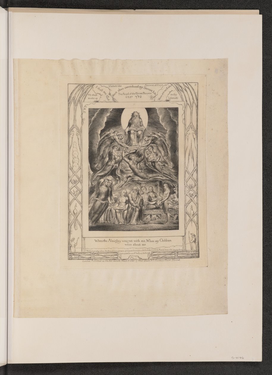 Satan foran Guds trone af William Blake