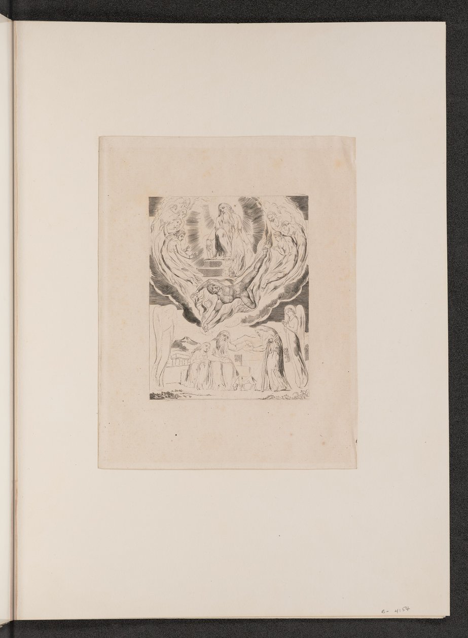 Satan går frem fra Herrens nærhed, 1825. af William Blake