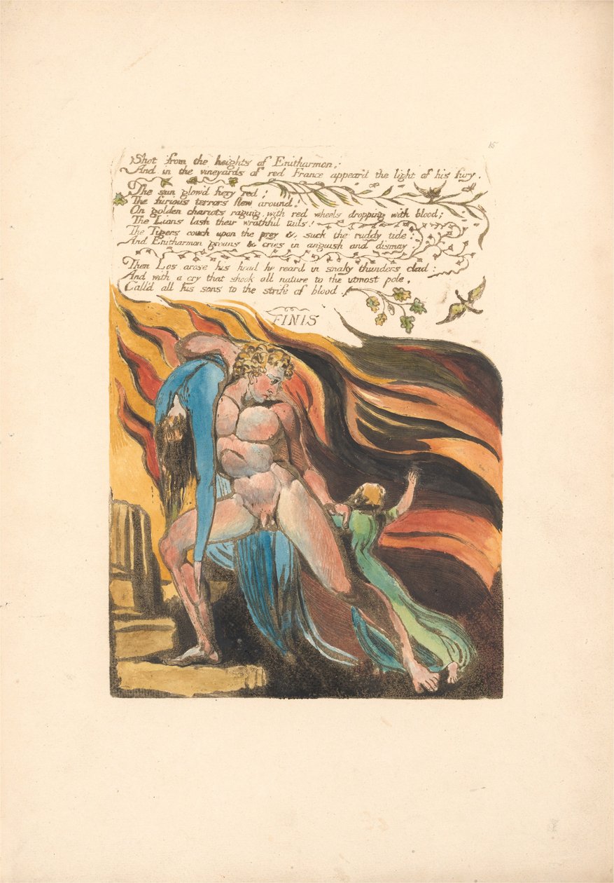 Schuss von den Höhen von Enitharmon (Platte 17) af William Blake