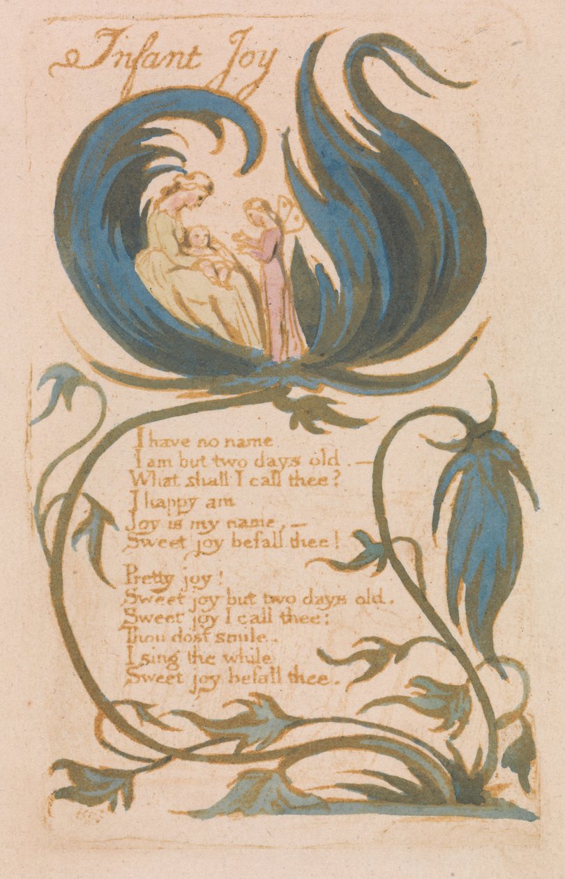 Innocence Songs, Plate 14, %22Infant Joy %22 (Bentley 25) af William Blake