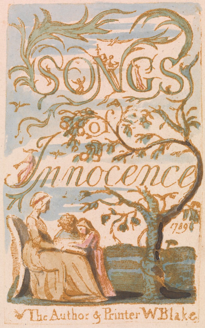 Lieder der Unschuld, Titelseite (Platte 2) af William Blake