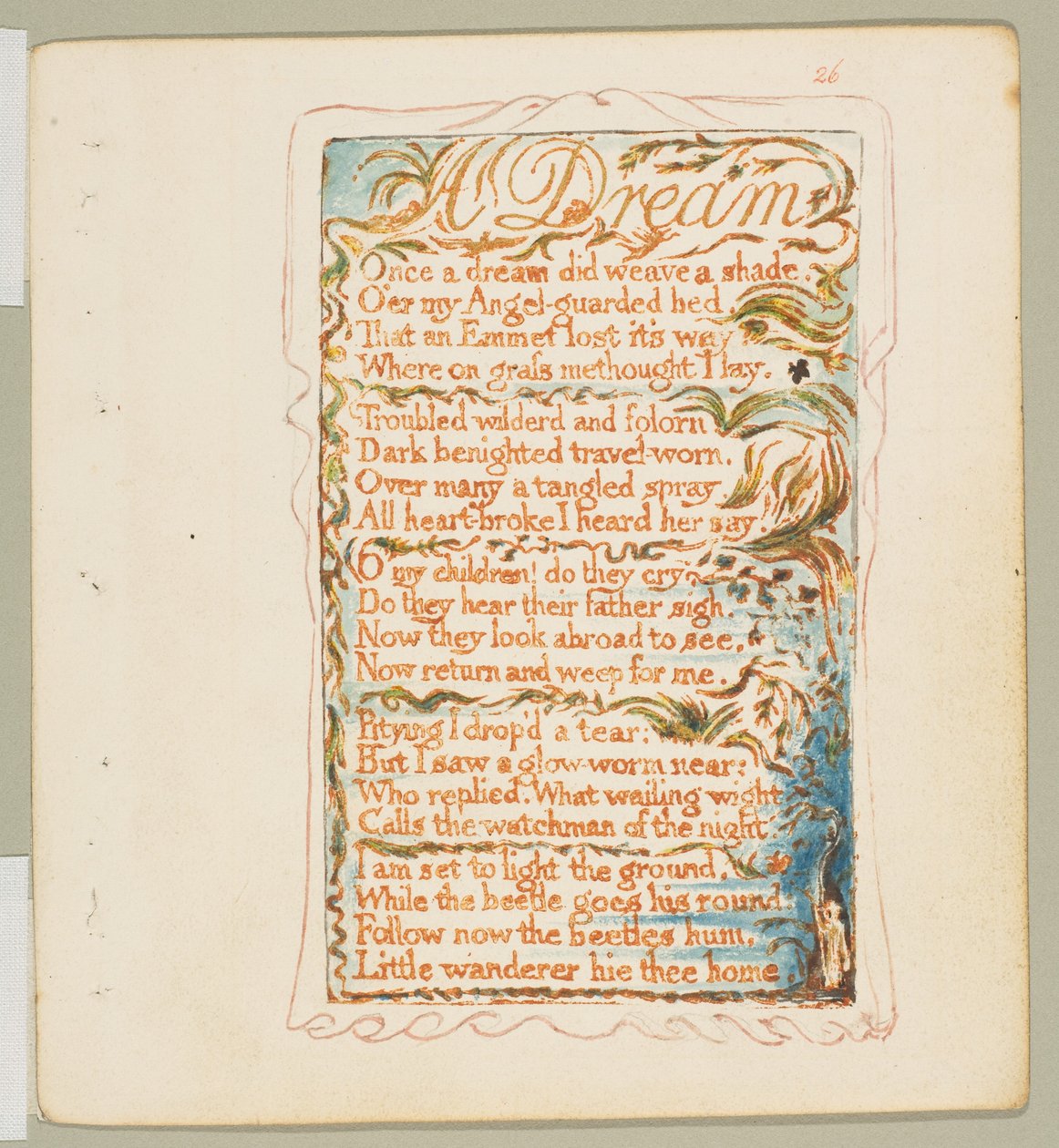 Sange om uskyld og om erfaring: En drøm, ca. 1825. af William Blake