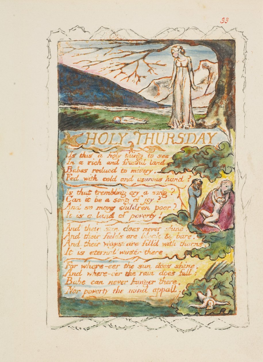 Sange om uskyld og oplevelse: Helligtorsdag, ca. 1825. af William Blake