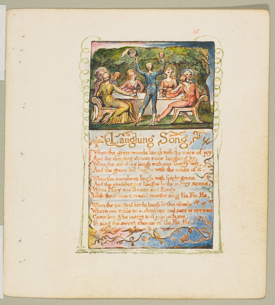 Sange om uskyld og erfaring: Lattersang, ca. 1825. af William Blake