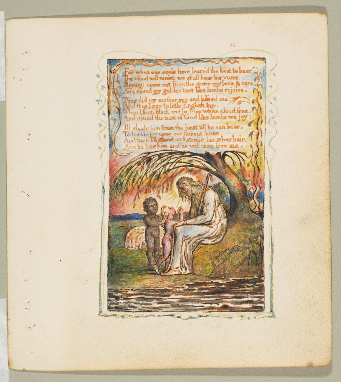 Sange om uskyld og oplevelse: Lille sort drengs anden plade, ca. 1825. af William Blake