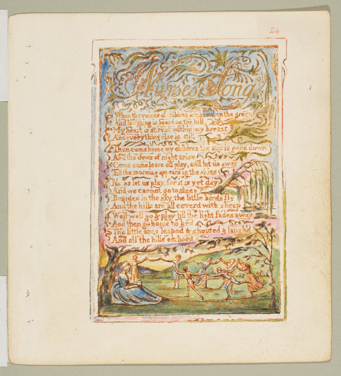 Sange om uskyld og erfaring: Sygeplejerskesang, ca. 1825. af William Blake