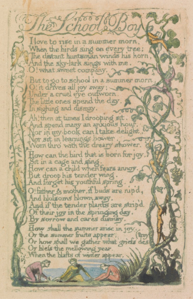 Songs of Innocence and of Experience, Plade 12, "Spring" (Bentley 23) af William Blake