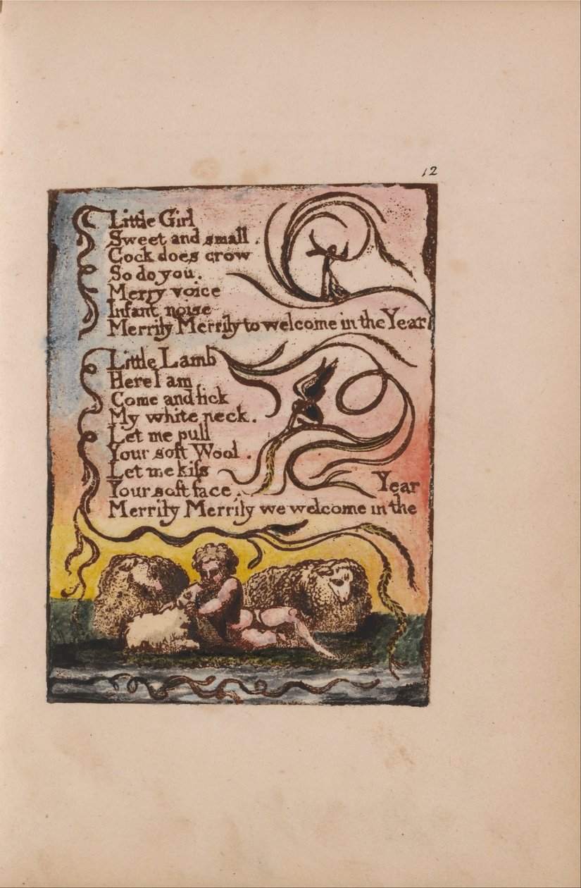 Sange om uskyld og erfaring, plade 12, forår (Bentley 23) af William Blake
