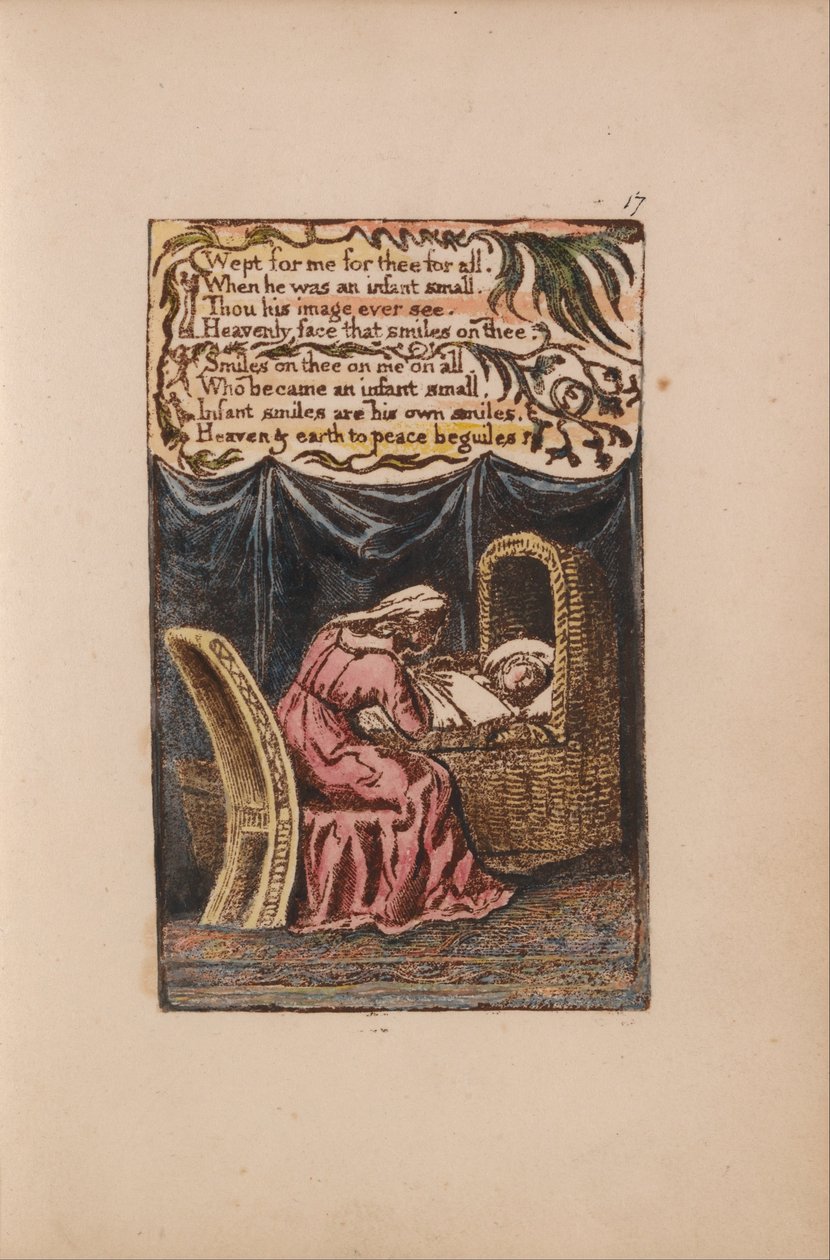 Sange om uskyld og erfaring, plade 17, en vuggesang (Bentley 17) af William Blake
