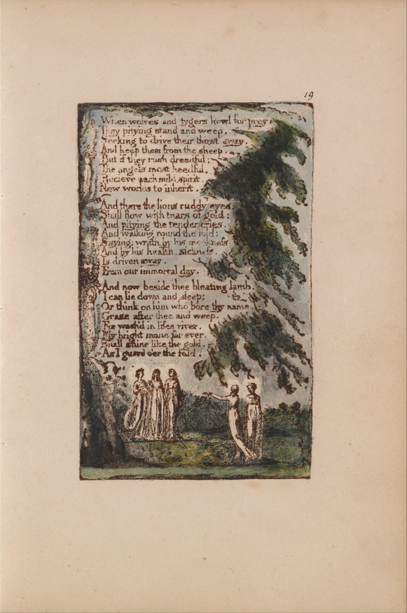 Sange om uskyld og erfaring, plade 19, nat (Bentley 21) af William Blake