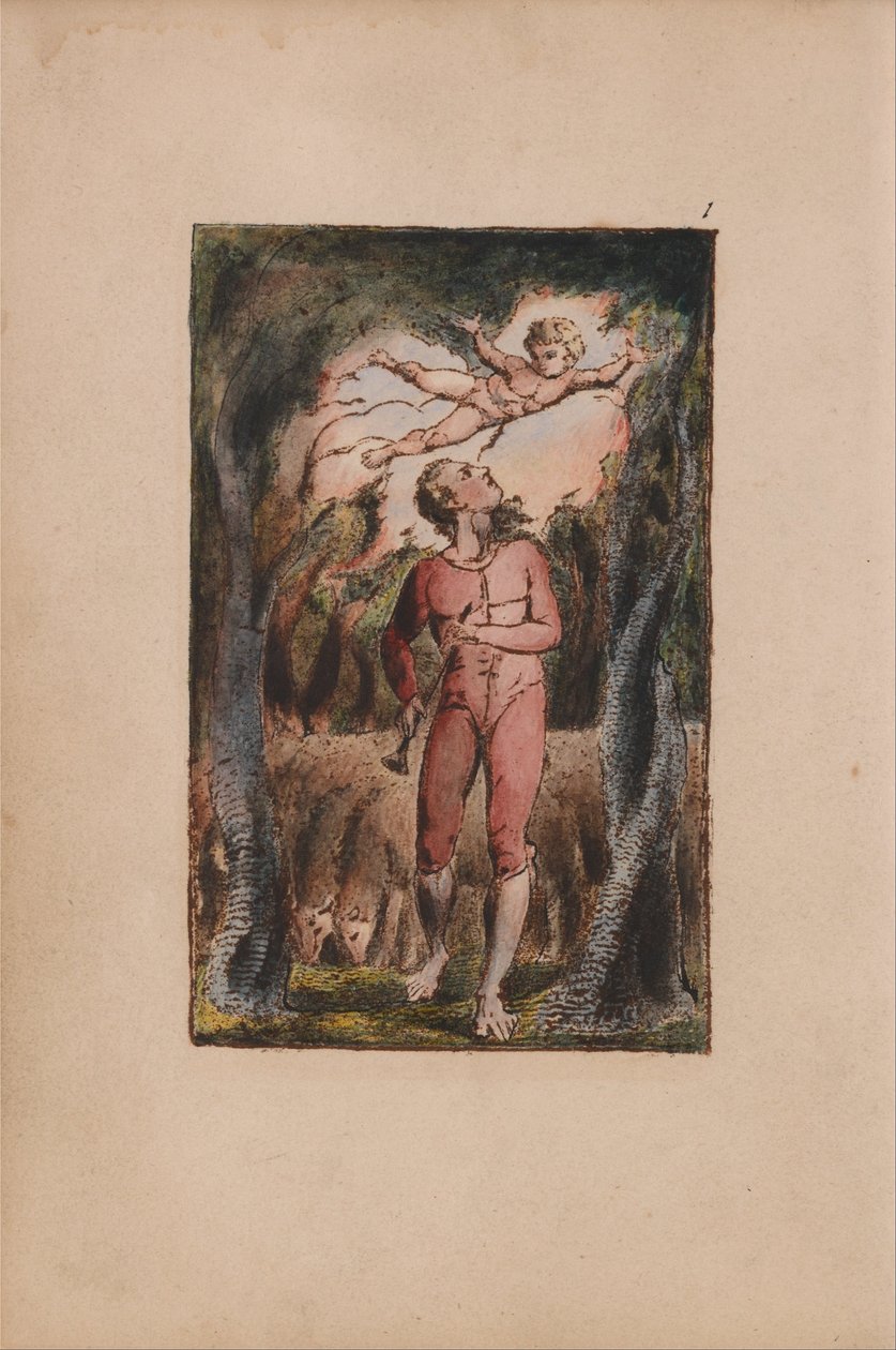 Songs of Innocence and of Experience, Plate 1, Innocence Frontispiece (Bentley 2) af William Blake