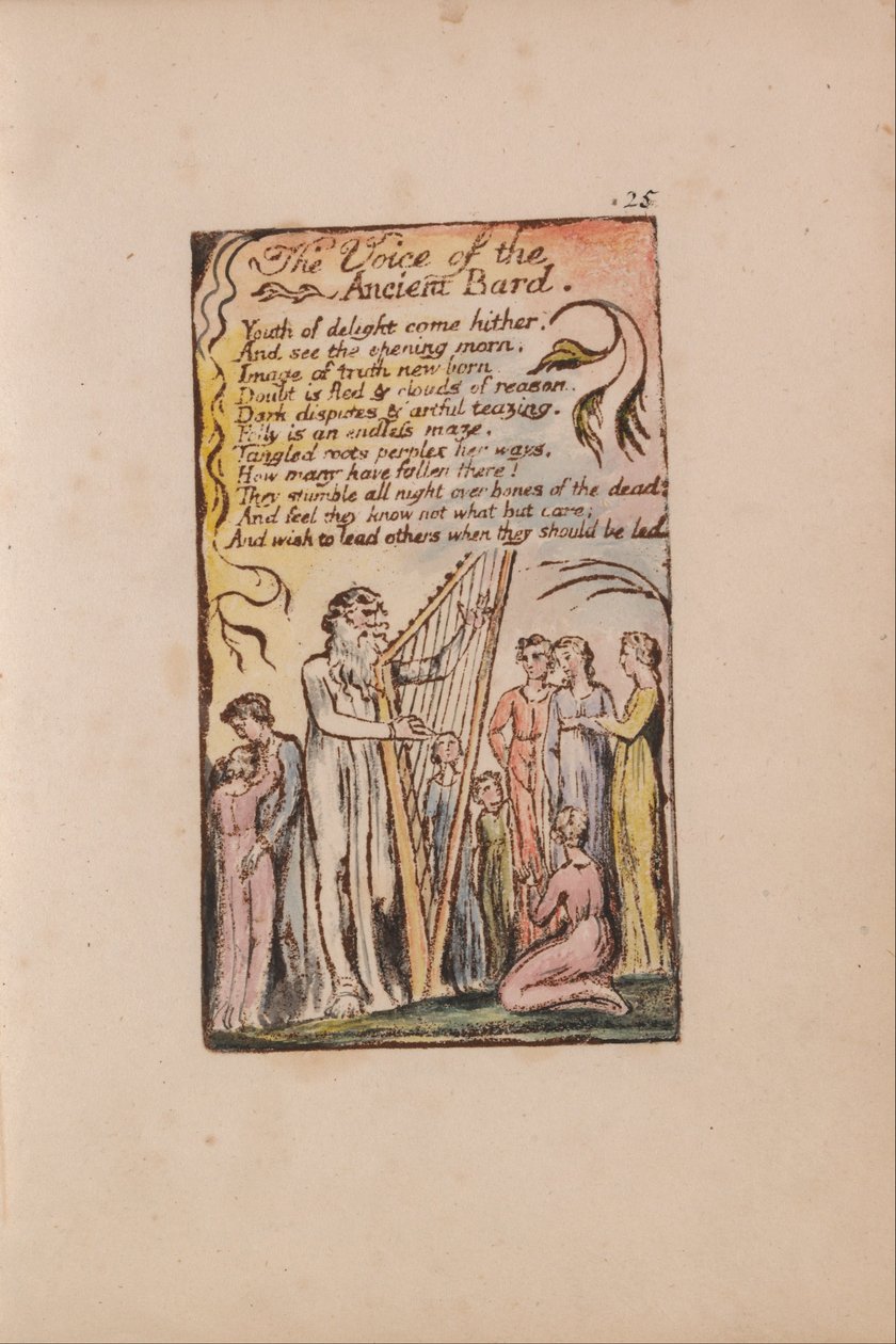 Sange om uskyld og erfaring, plade 25, The Ancient Bards stemme (Bentley 54) af William Blake