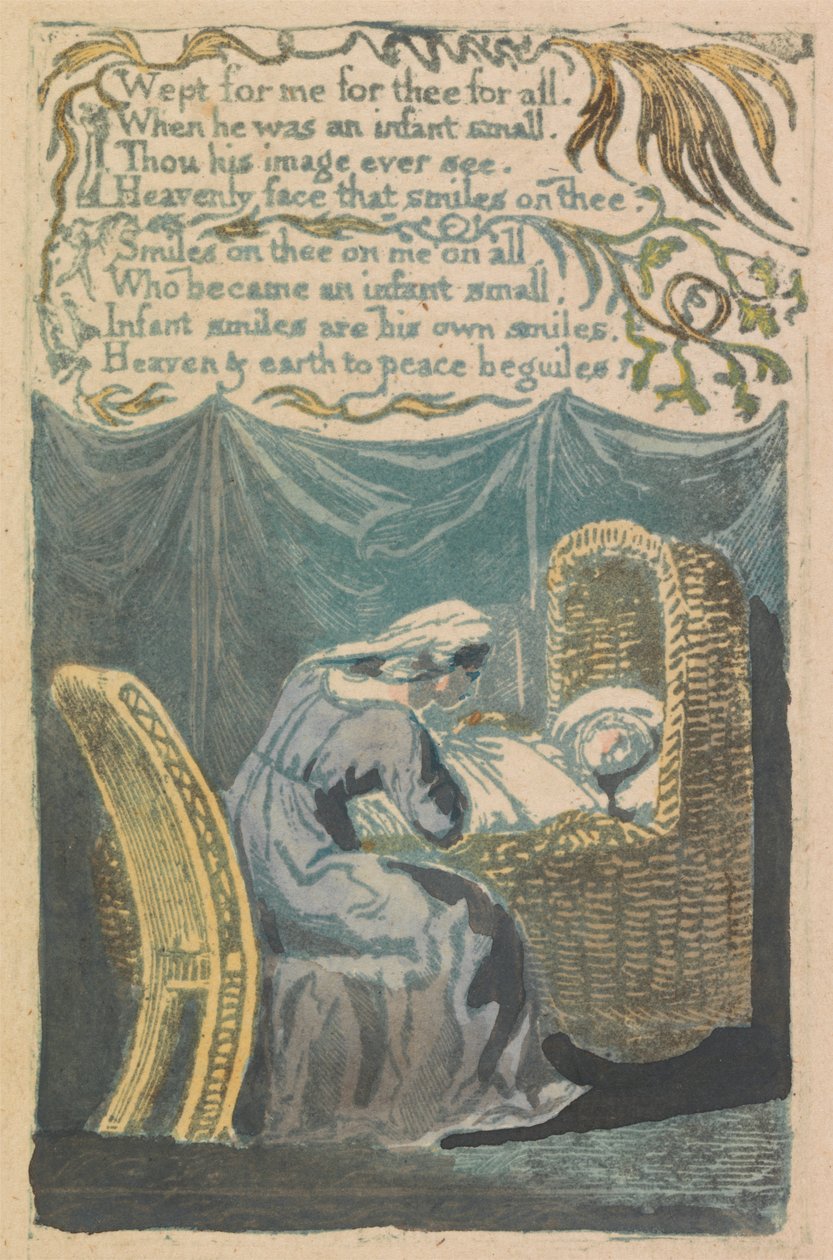 Sange om uskyld og om erfaring, plade 26, "A Cradle Song" (Bentley 16) af William Blake