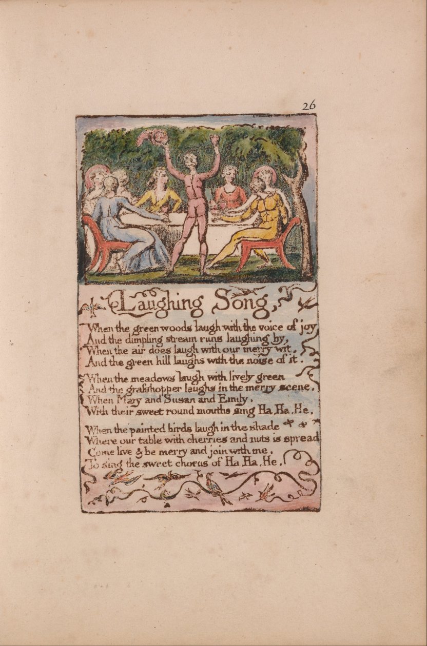 Sange om uskyld og erfaring, plade 26, grinesang (Bentley 15) af William Blake