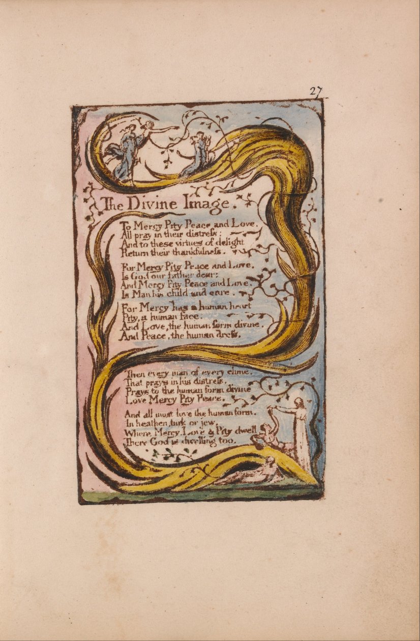 Sange om uskyld og erfaring, plade 27, The Divine Image (Bentley 18) af William Blake
