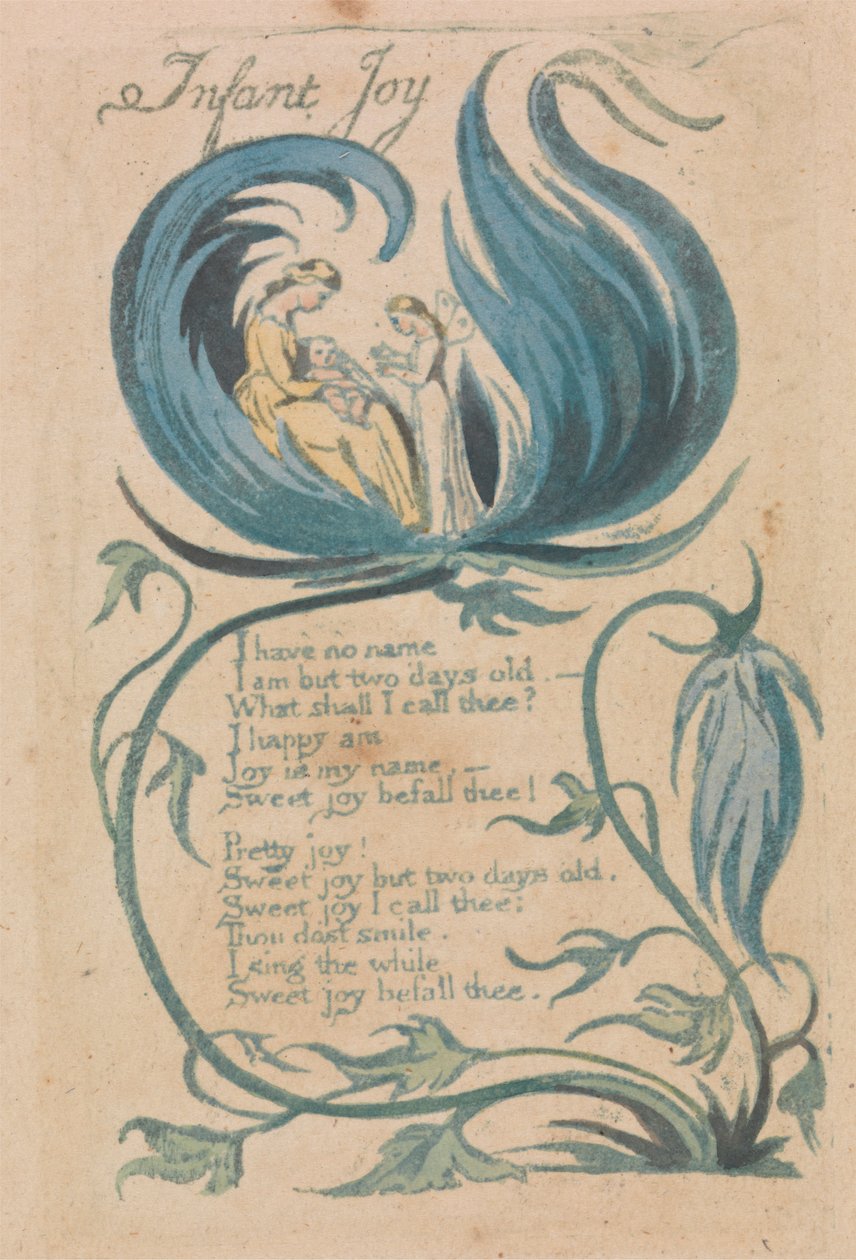 Sange om uskyld og oplevelse, plade 28, "Infant Joy" (Bentley 25) af William Blake