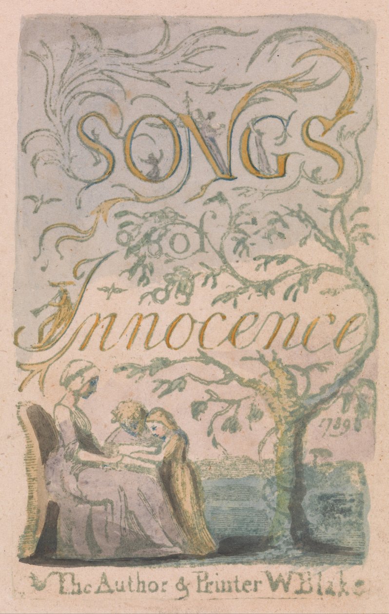 Songs of Innocence and of Experience, Plate 2, Innocence Title Page (Bentley 3) af William Blake