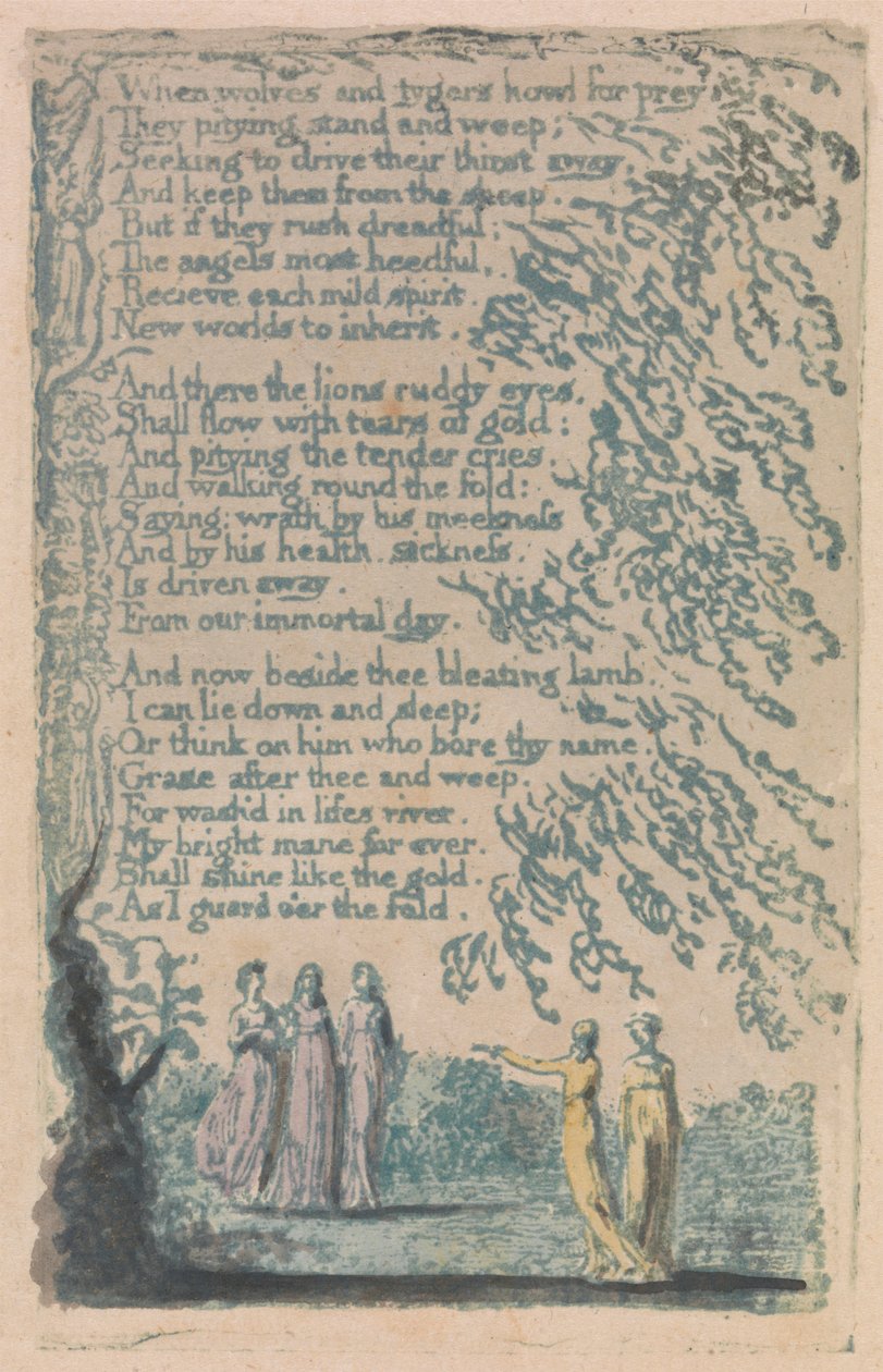 Sange om uskyld og om erfaring, plade 30, "Night" (Bentley 20) af William Blake