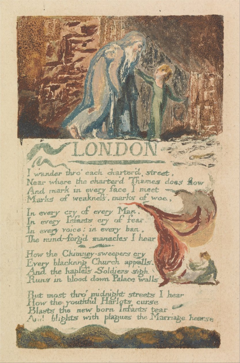 Songs of Innocence and of Experience, Plate 39, London (Bentley 46) af William Blake