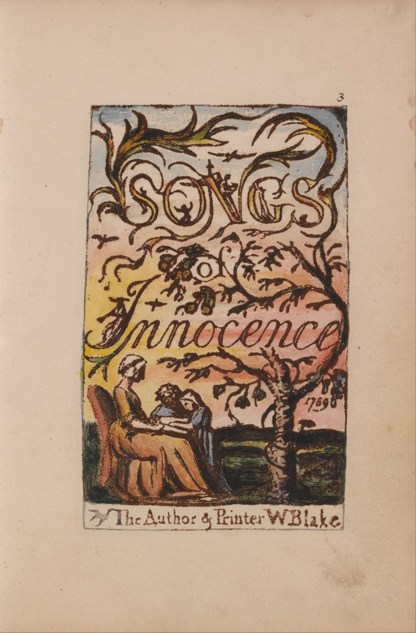 Songs of Innocence and of Experience, Plate 3, Innocence Title Page (Bentley 3) af William Blake