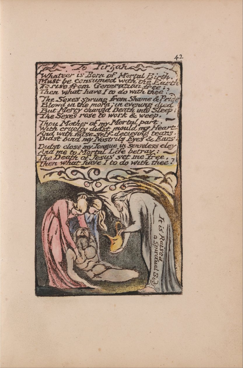 Sange om uskyld og erfaring, plade 42, til Tirzah (Bentley 52) af William Blake