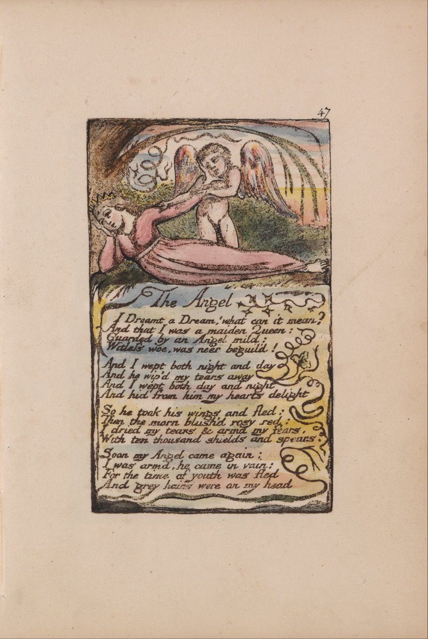 Sange om uskyld og erfaring, plade 47, englen (Bentley 41) af William Blake