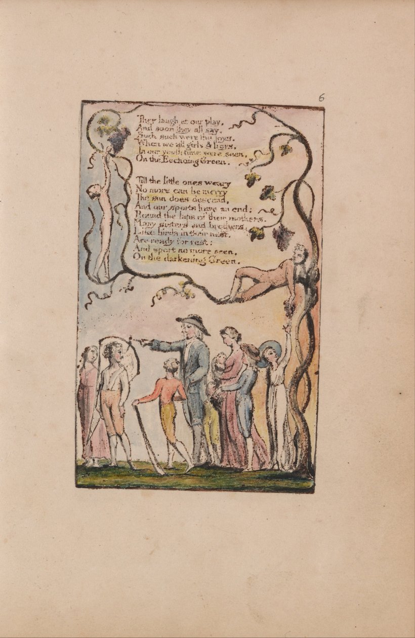 Sange om uskyld og erfaring, plade 6, The Ecchoing Green (Bentley 7) af William Blake