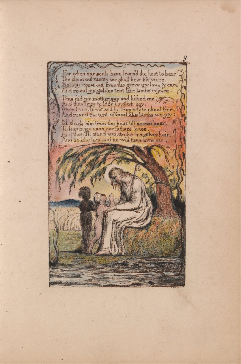 Sange om uskyld og erfaring, plade 9, Den lille sorte dreng (Bentley 10) af William Blake