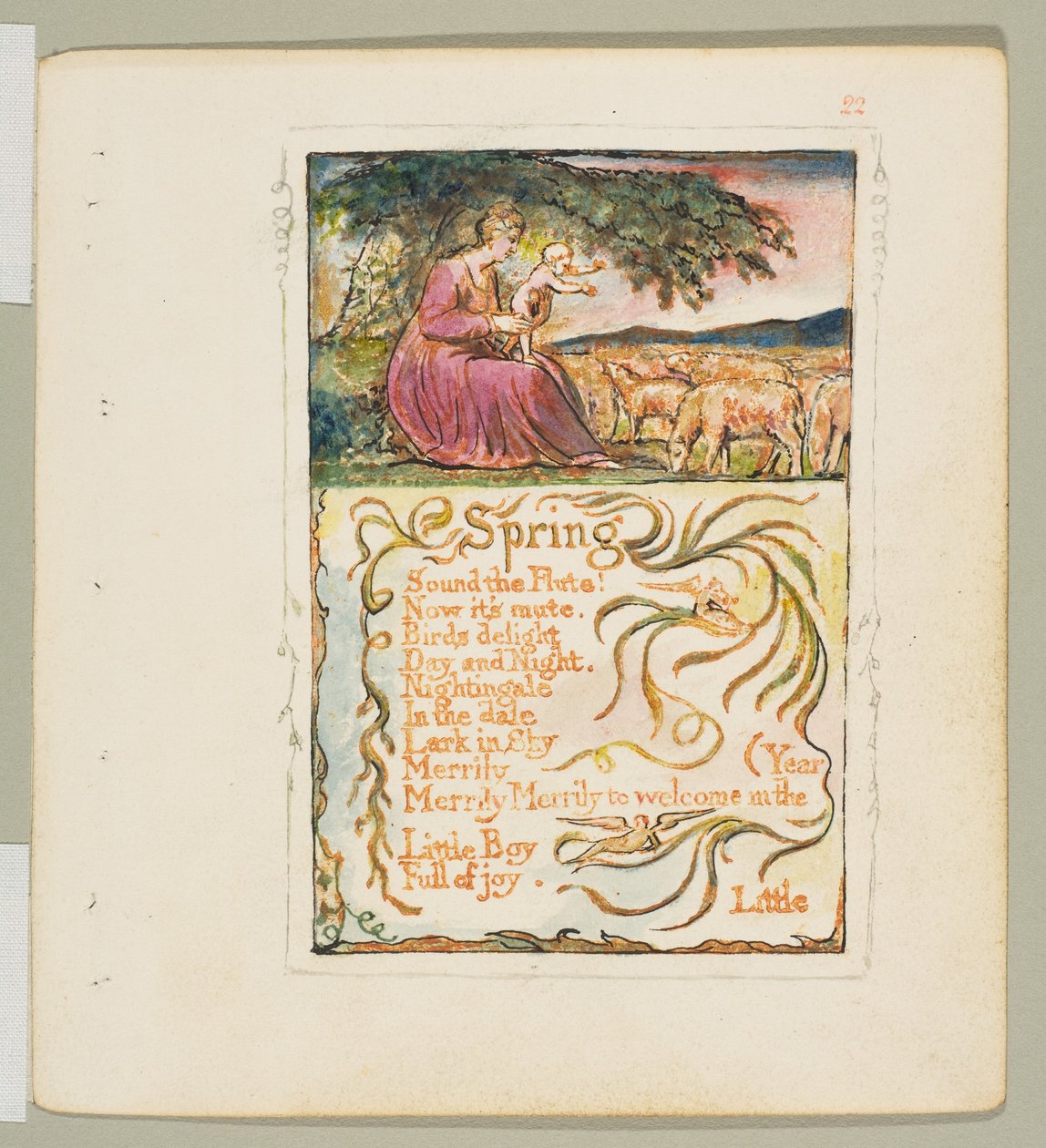 Sange om uskyld og erfaring: Forår, ca. 1825. af William Blake