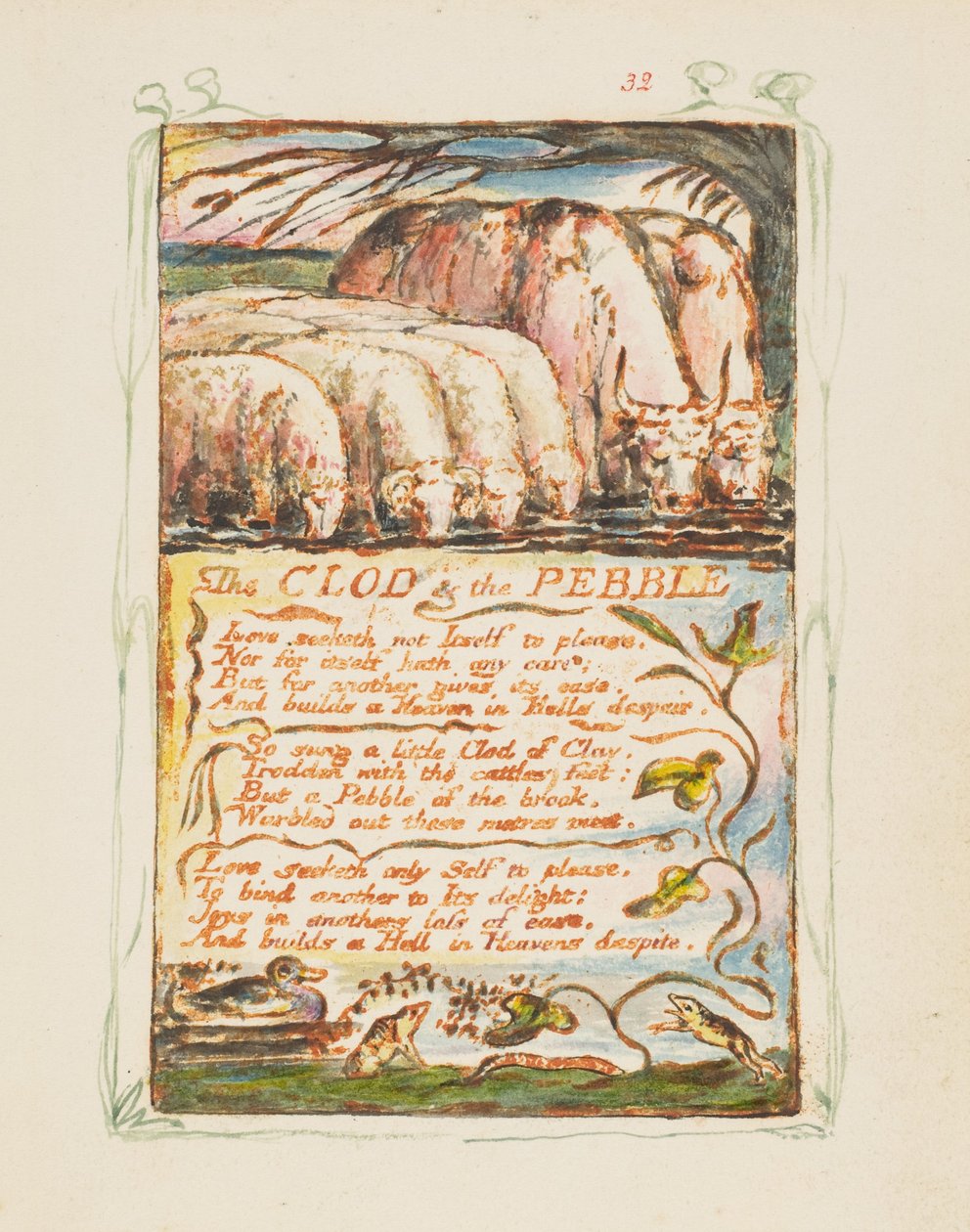 Sange om uskyld og erfaring: Klumpen og småstenen, ca. 1825. af William Blake