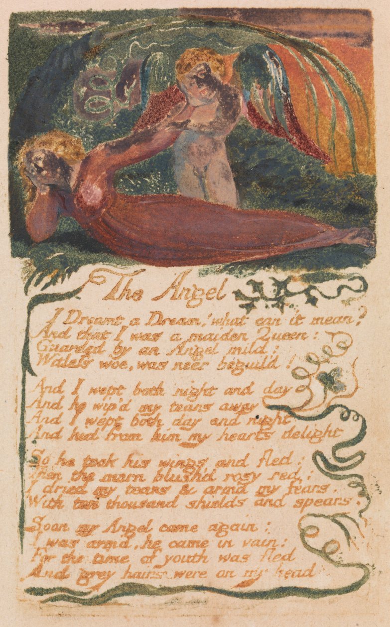 Sange om uskyld og om erfaring, plade 40, "Engelen" (Bentley 41) af William Blake