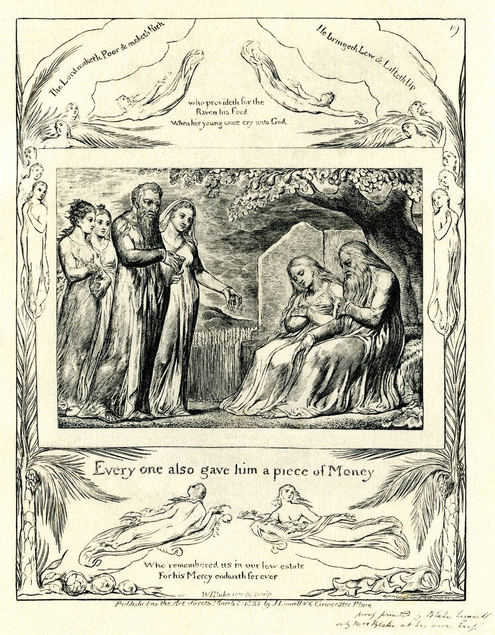 The Book of Job42:11 illustreret af william Blake af William Blake