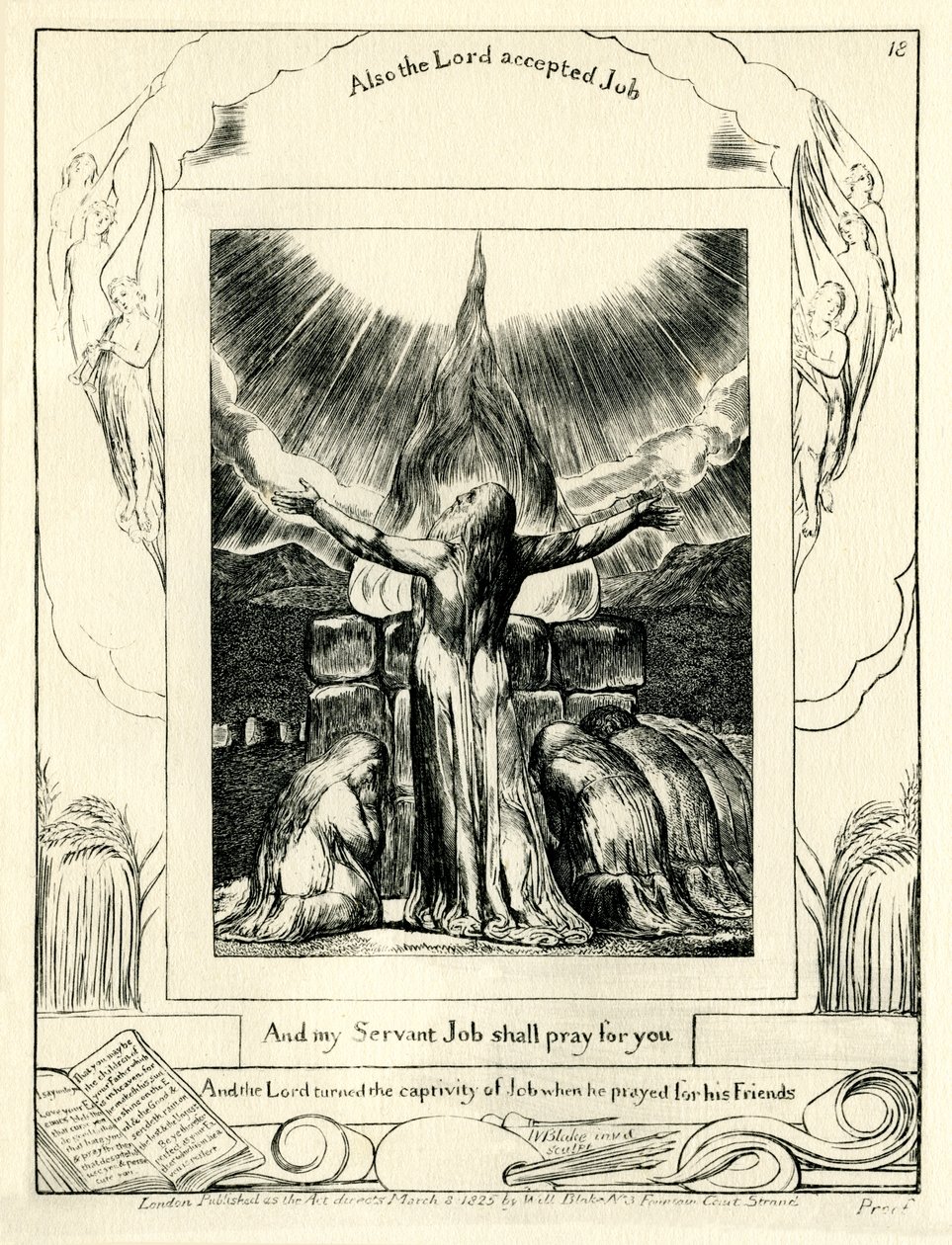 The Book of Job42:8 illustreret af william Blake af William Blake