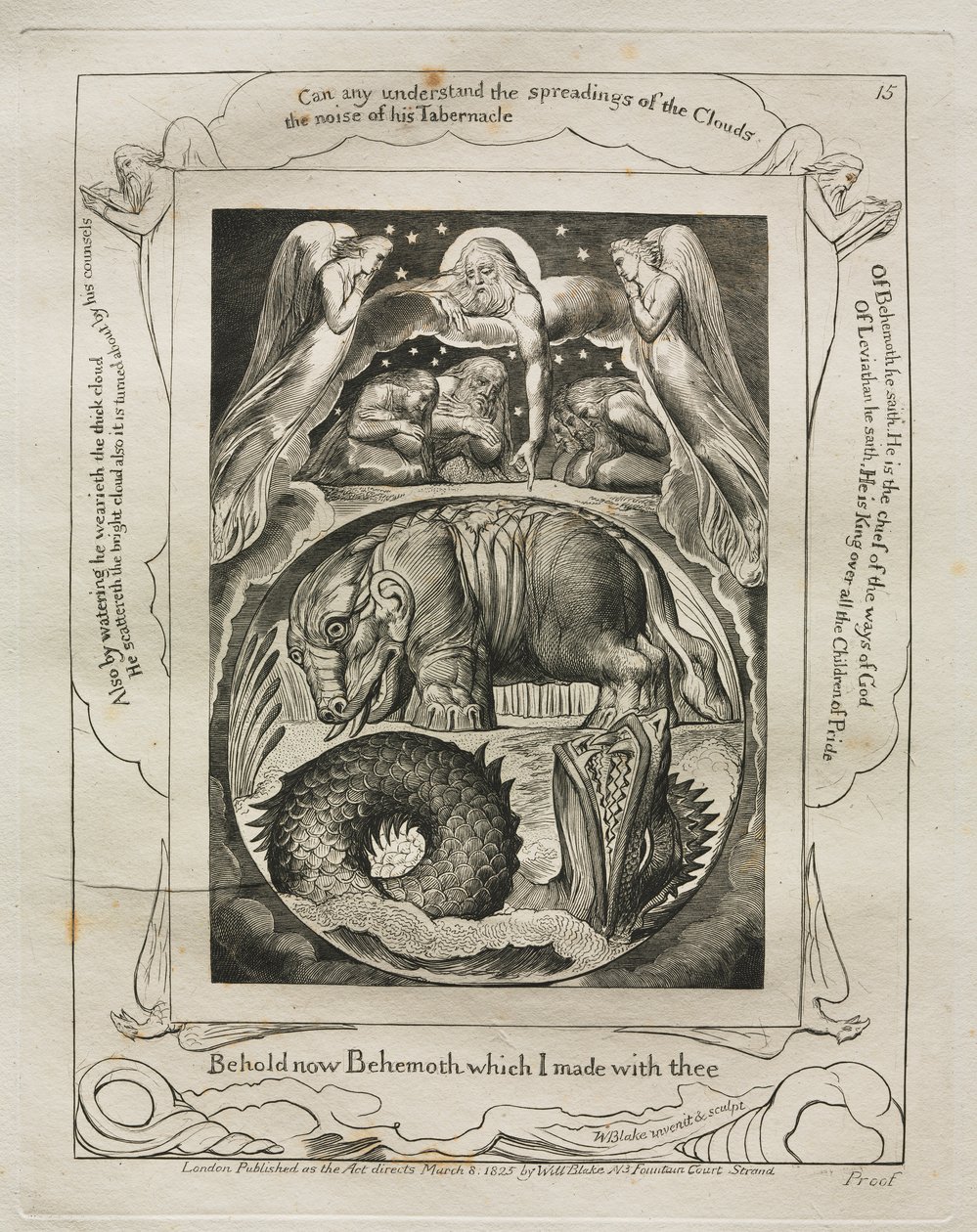 Jobs Bog: Pl. 15, Se nu Behemoth, som jeg lavede med dig af William Blake