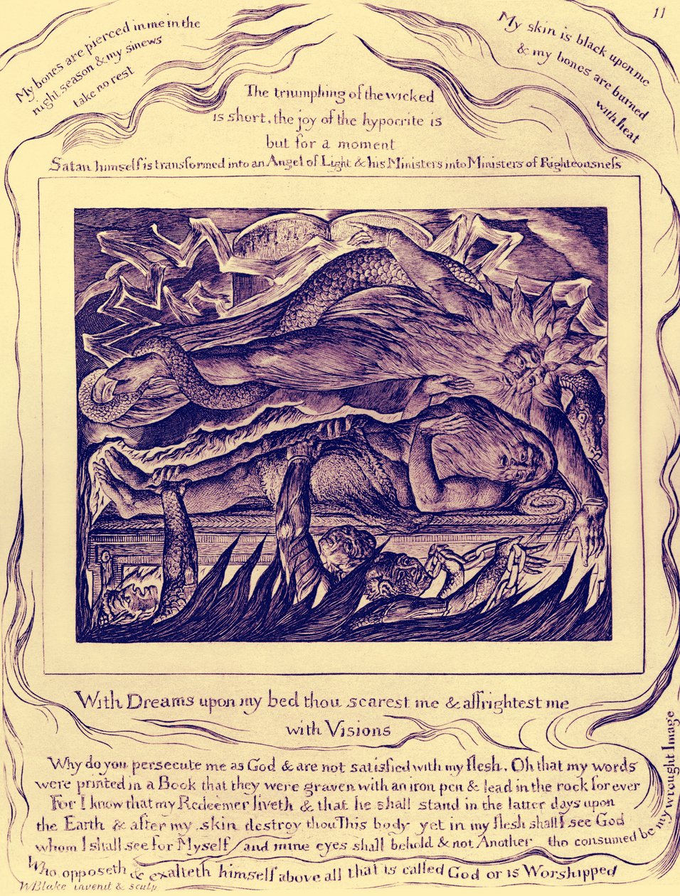 The Book of Job illustrationer af William Blake af William Blake