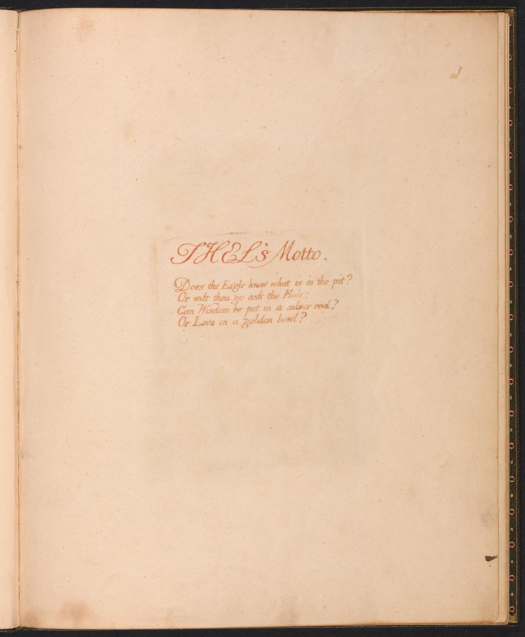 The Book of Thel, Plate 1, Thels Motto ... af William Blake