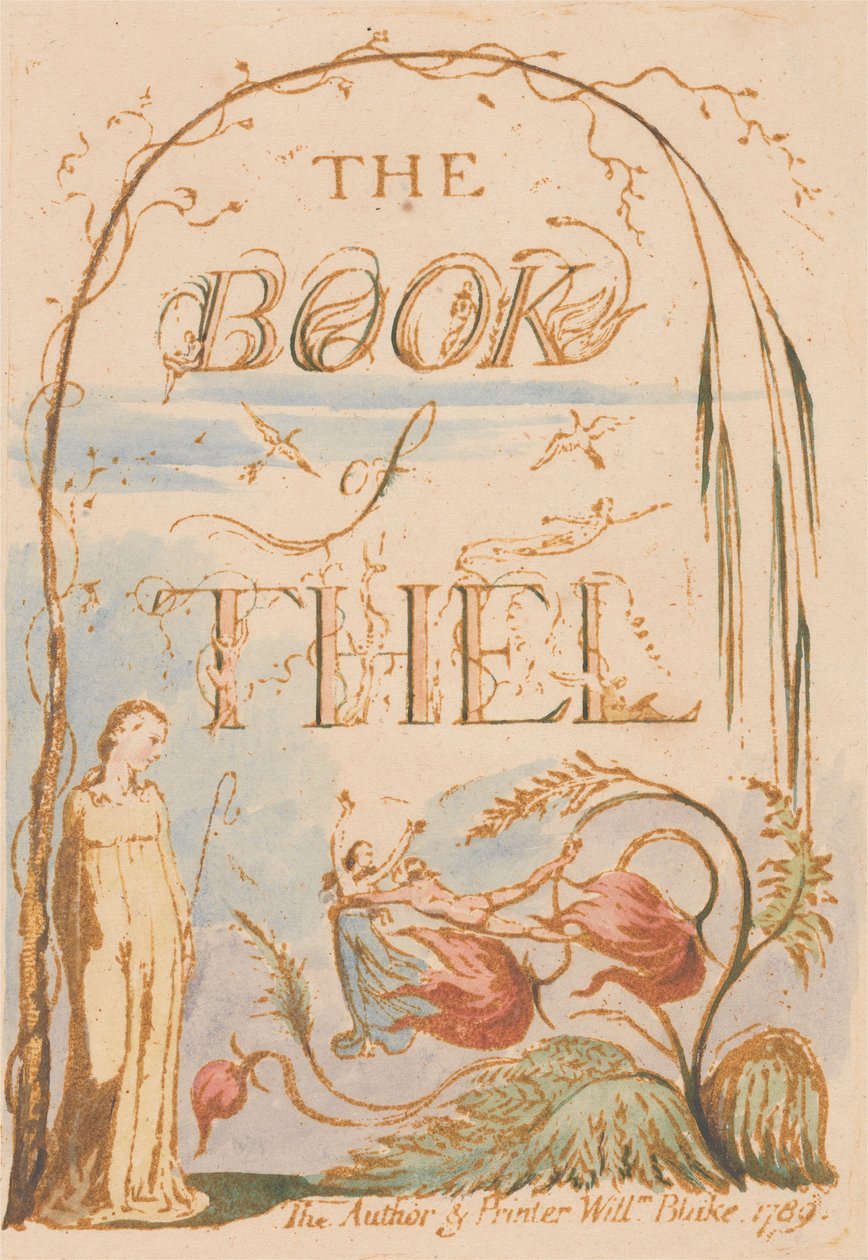 The Book of Thel, Plade 2, Titelblad af William Blake