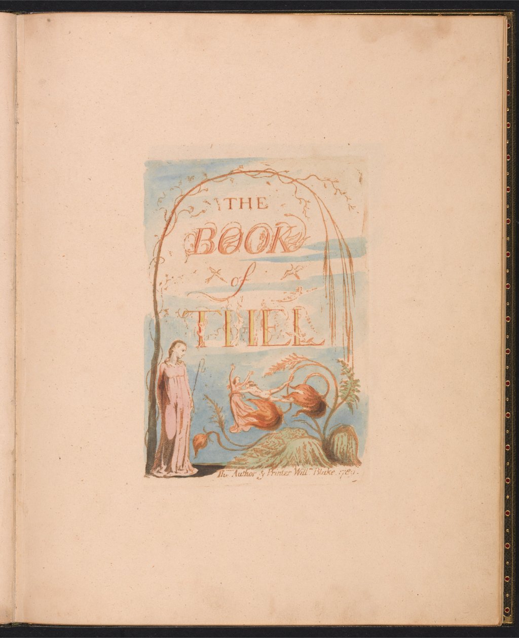 Thels Bog, Plade 2, Titelside af William Blake