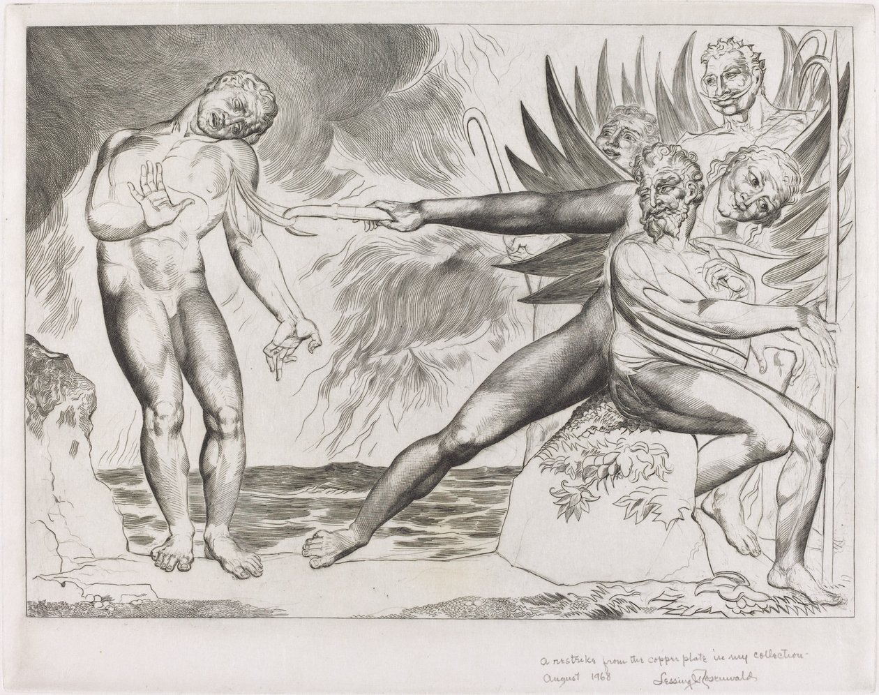 Kredsen af de korrupte embedsmænd; de Djævle, der plager Ciampolo af William Blake
